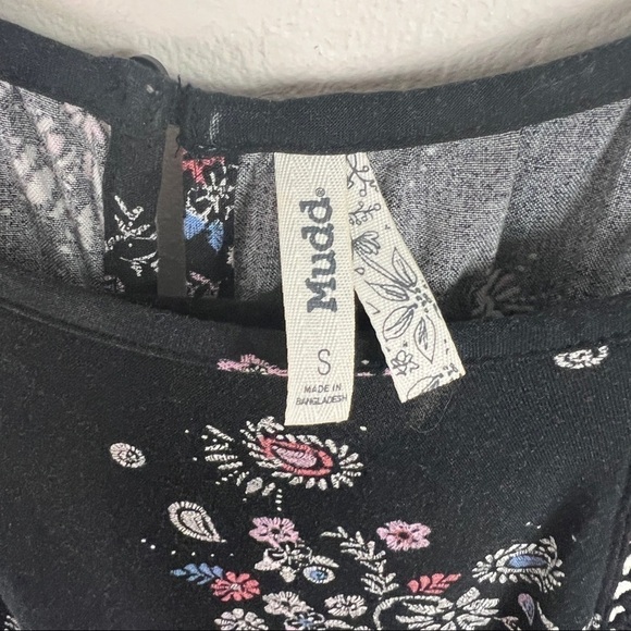 Mudd black foral sundress size small - Picture 5 of 6